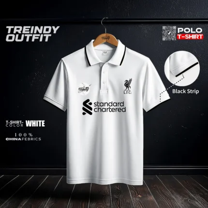 Liverpool Premium White Sport’s Polo T-Shirt – 128